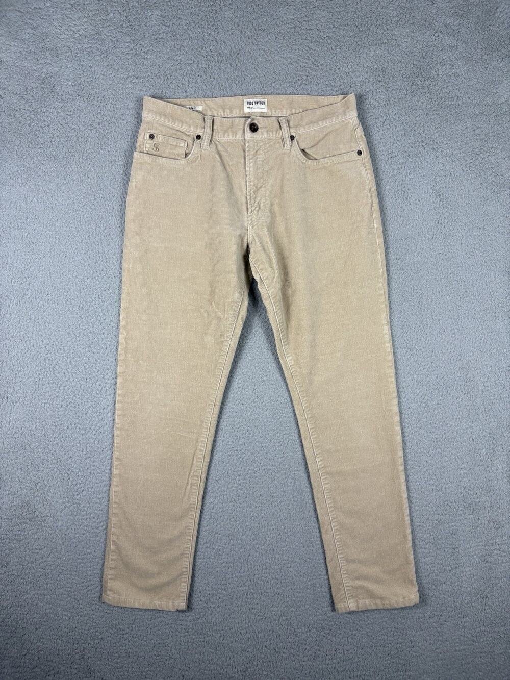 Todd Snyder Corduroy Pants Men’s 32x30 Actual 31x29 Beige Stretch Hipster City
